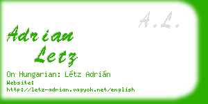 adrian letz business card